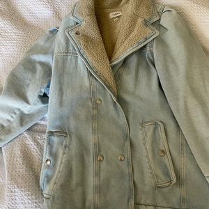 EUC Isabel marant size 38 denim jacket with furry lining